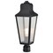 Nuvo Lawrence - 1 Light Post Top - Matte Black with Clear Seeded Glass 60/8134 - alternate 3